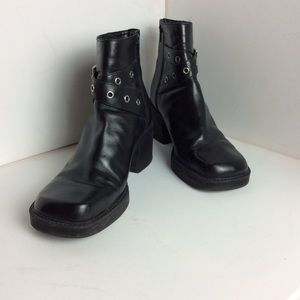 Nine West Cloud 9 Vintage Chunky Heeled Boots 10